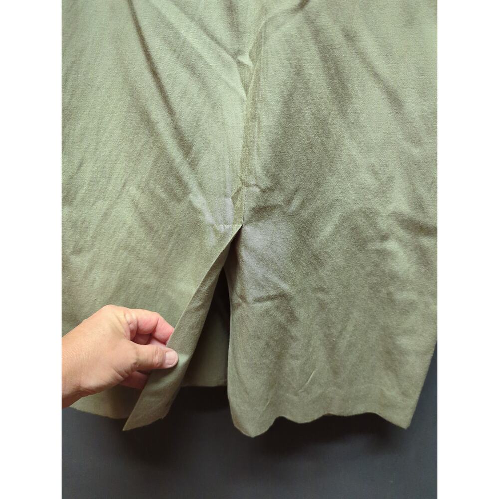 Talbots Vintage Silk Blend Sage Green Pleated Maxi Skirt Size 8 Minimalist Glam - Picture 6 of 10